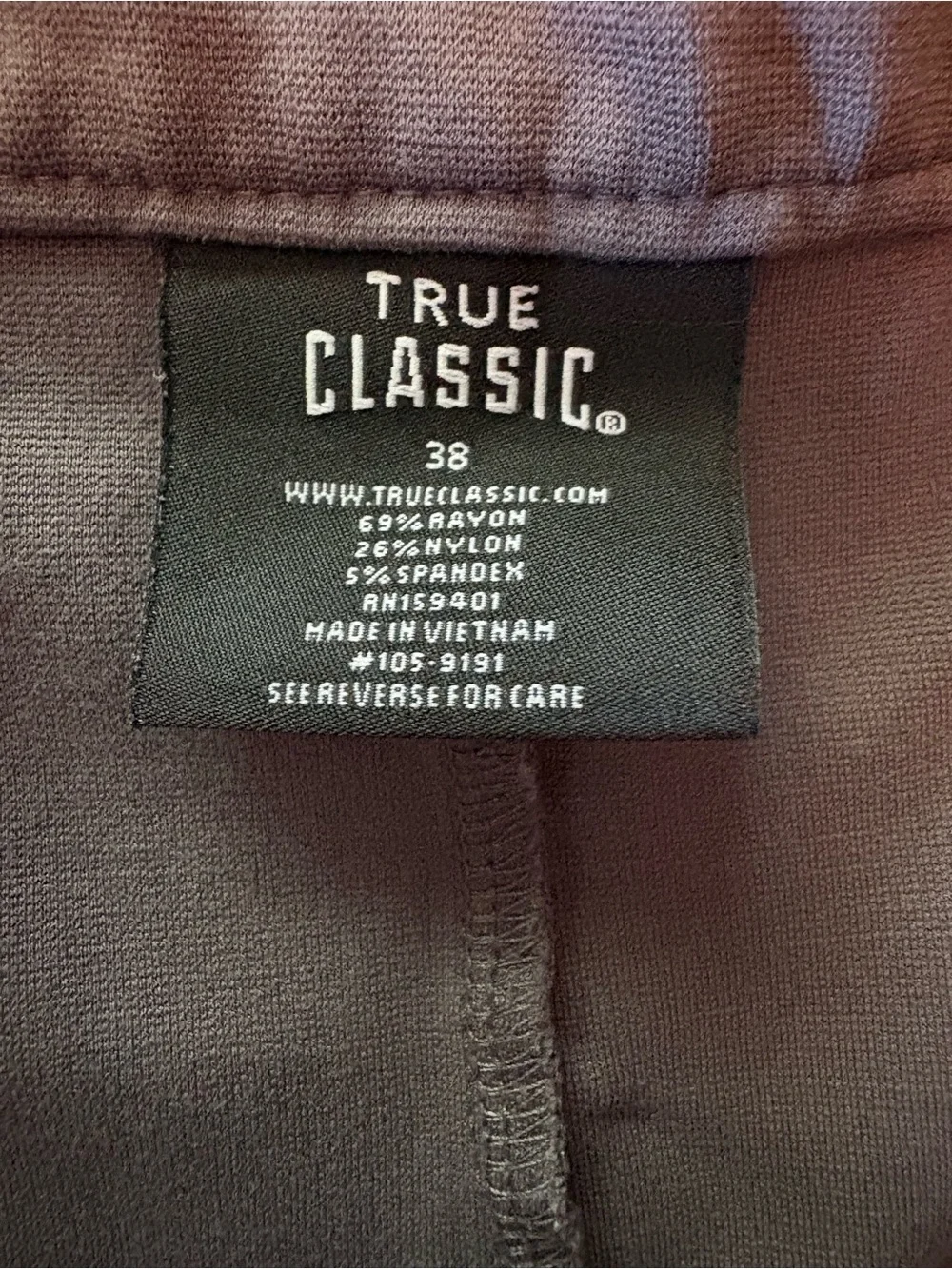 True Classic Men's Flat Front Gray Shorts